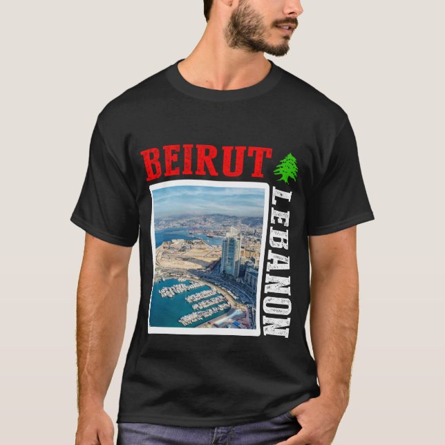 Lebanon,Lebanese,Flag of Lebanon,Lebanon Flag. T-Shirt (Front)
