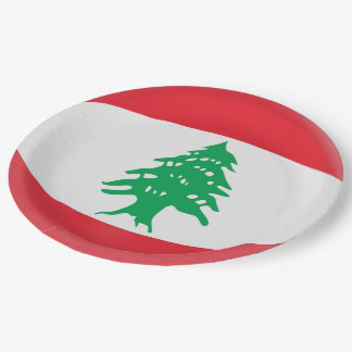 Lebanon Lebanese Flag Paper Plate