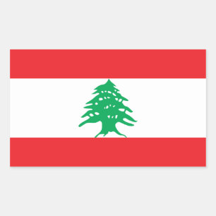 Lebanon/Lebanese Flag Rectangular Sticker