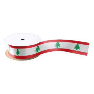 Lebanon & Lebanese Flag Ribbon Satin Ribbon