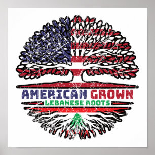 Lebanon Lebanese US American USA United States Poster