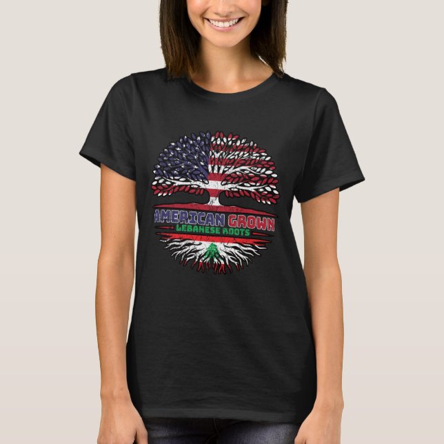 Lebanon Lebanese US American USA United States T-Shirt (Front)
