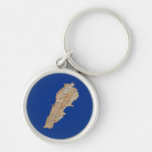 Lebanon Map Keychain