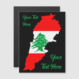 Lebanon Map with Flag