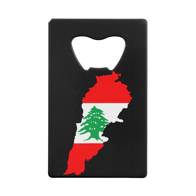 Lebanon Map with Flag (Front)