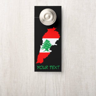 Lebanon Map with Flag Door Hanger