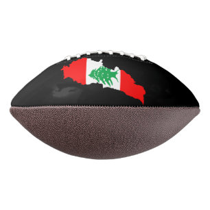 Lebanon Map with Flag Stone Magnet American Football