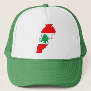 Lebanon Map with Flag Trucker Hat