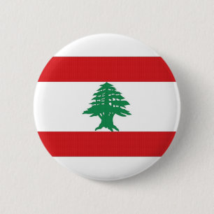 Lebanon National Flag 6 Cm Round Badge
