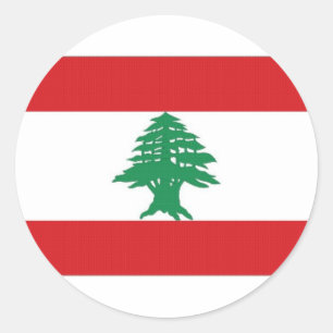 Lebanon National Flag Classic Round Sticker
