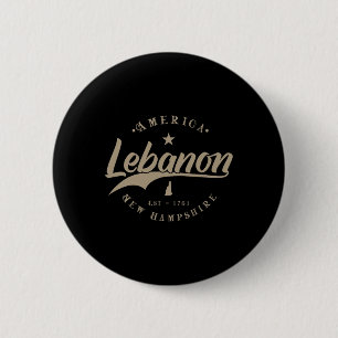 Lebanon New Hampshire 6 Cm Round Badge