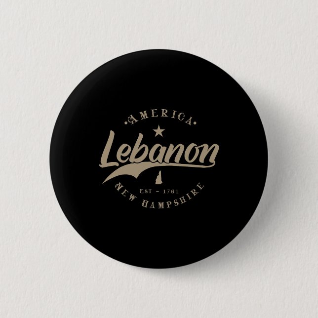 Lebanon New Hampshire  6 Cm Round Badge (Front)