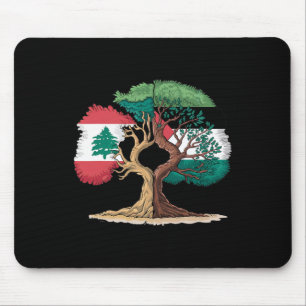 Lebanon Palestine Flag Lebanese Palestinian United Mouse Mat