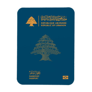 Lebanon passport magnet