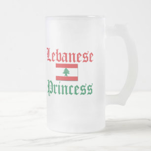 Lebanon Princess Frosted Glass Beer Mug