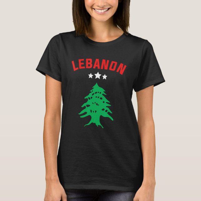 Lebanon Protest Flag Support Peace Lebanese Women  T-Shirt (Front)