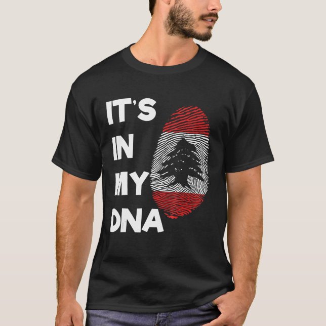 Lebanon Proud Lebanese Flag State Flag DNA Flag Co T-Shirt (Front)