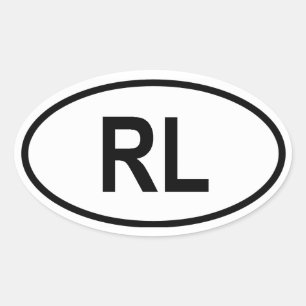 Lebanon "RL" Oval Sticker