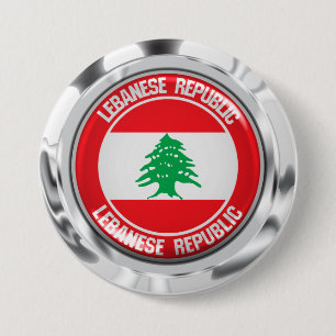 Lebanon Round Emblem 7.5 Cm Round Badge