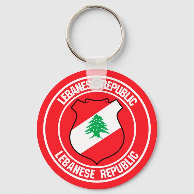 Lebanon Round Emblem Key Ring (Front)