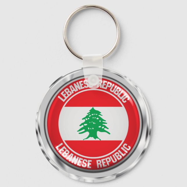 Lebanon Round Emblem Key Ring (Front)
