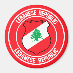 Lebanon Round Emblem Magnet