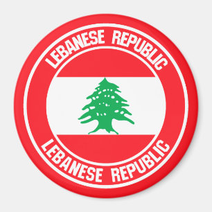 Lebanon Round Emblem Magnet