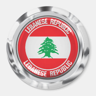 Lebanon Round Emblem Magnet