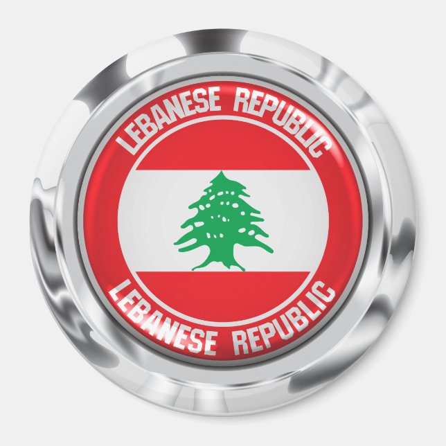 Lebanon Round Emblem Magnet (Front)