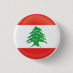 Lebanon  Round Icon Flag 3 Cm Round Badge