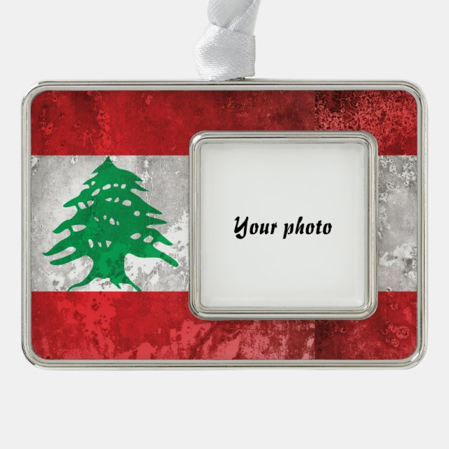 Lebanon Silver Plated Framed Ornament (Front)