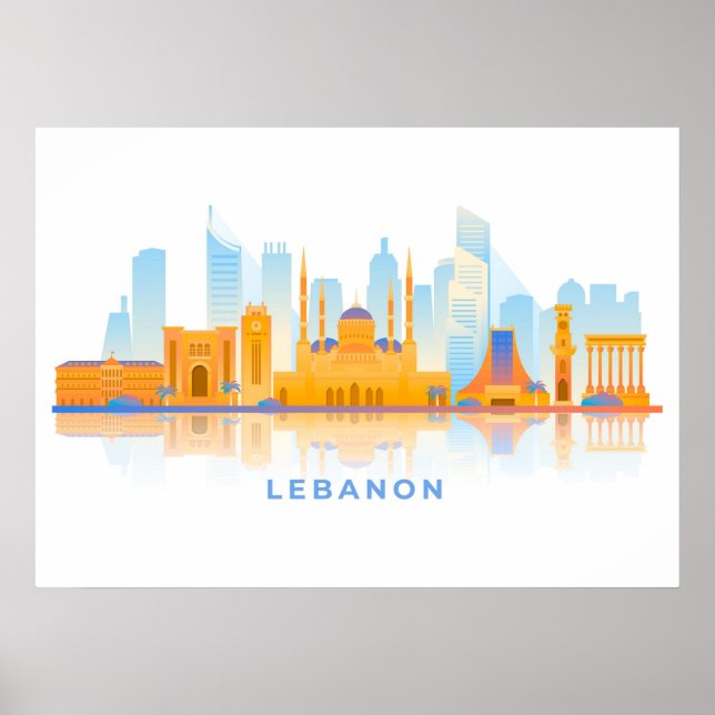 Lebanon Skyline Poster (Front)