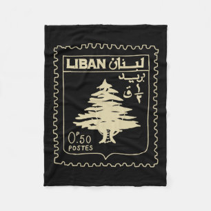 Lebanon Vintage Support Lebanon Beirut Map Lebanes Fleece Blanket