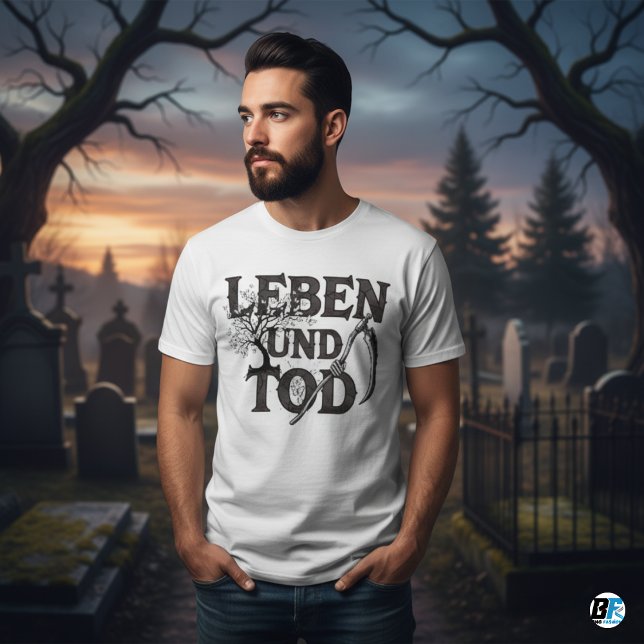 Leben und Tod Gothic Scythe | Life & Death T-Shirt (LEBEN UND TOD)