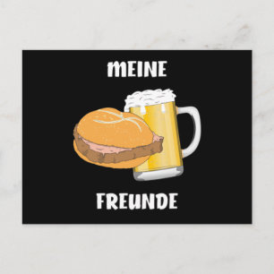 LEBERKAS SEMMEL BEER MY FRIENDS POSTCARD