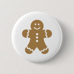 Lebkuchen man christmas 6 cm round badge