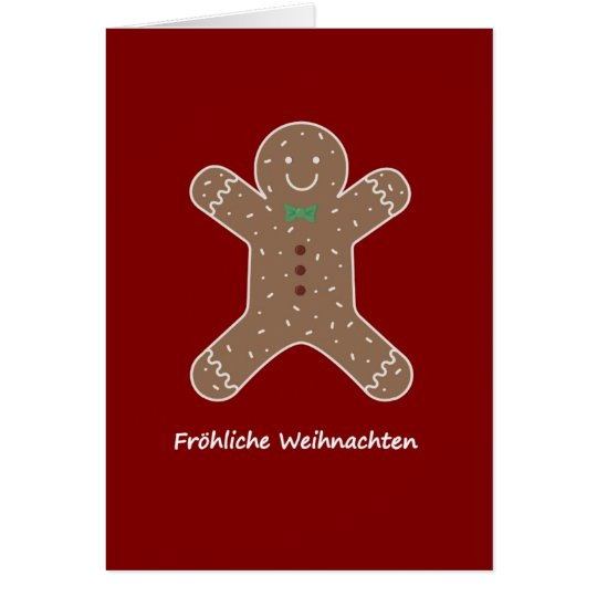 Lebkuchenmann Fröhliche Weihnachten Card