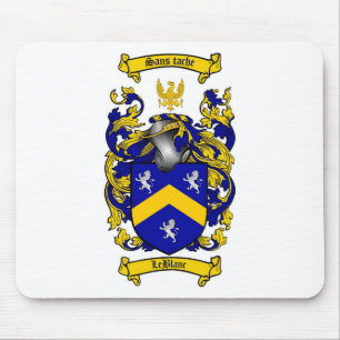 LEBLANC FAMILY CREST -  LEBLANC COAT OF ARMS MOUSE MAT