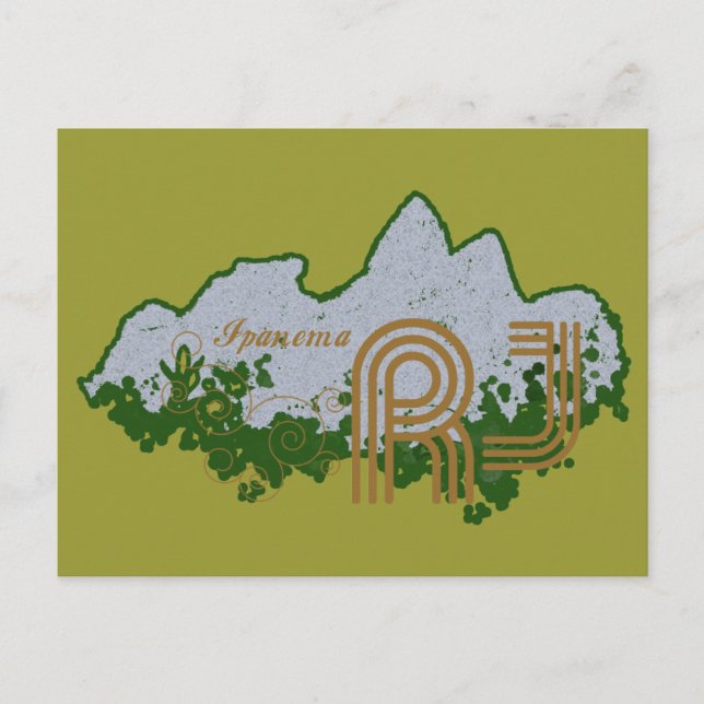 Leblon "Dois Irmãos" mountain Postcard (Front)