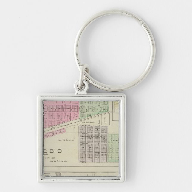 Lebo, LeRoy, and Strawn, Kansas Key Ring (Front)