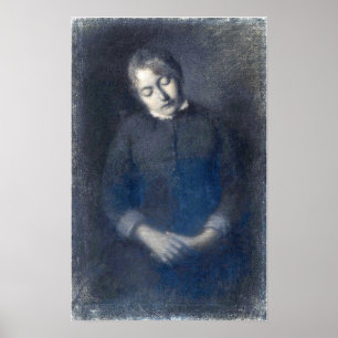 Lebourg - Portrait of the Artist's Wife Asleep Poster