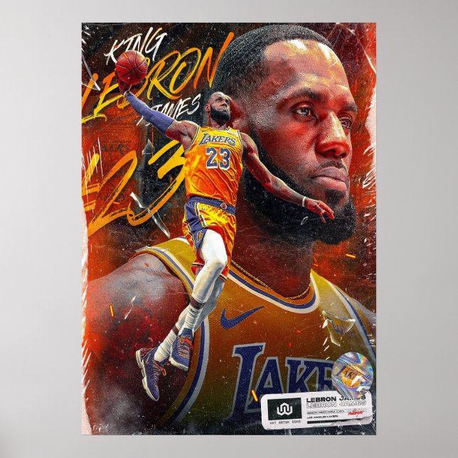 lebron james, nba, basketball, king james, slam du poster (Front)
