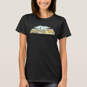 Lecce Italy Europe City Skyline Silhouette Outline T-Shirt