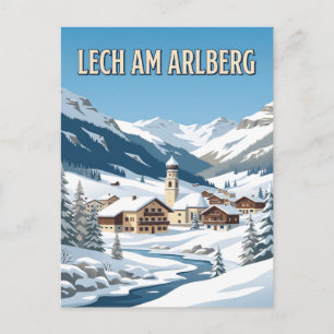 Lech am Arlberg Austria Alpine Winter Xmas Poster Postcard