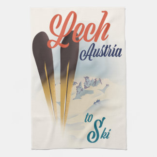 Lech Austria Ski poster Tea Towel