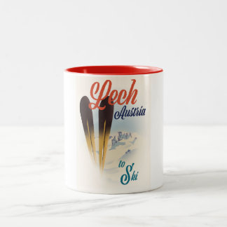 Lech Austria Ski poster Two-Tone Coffee Mug