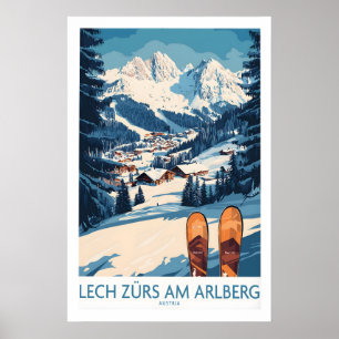Lech Zürs am Arlberg Ski Wall Art Ski Poster 1