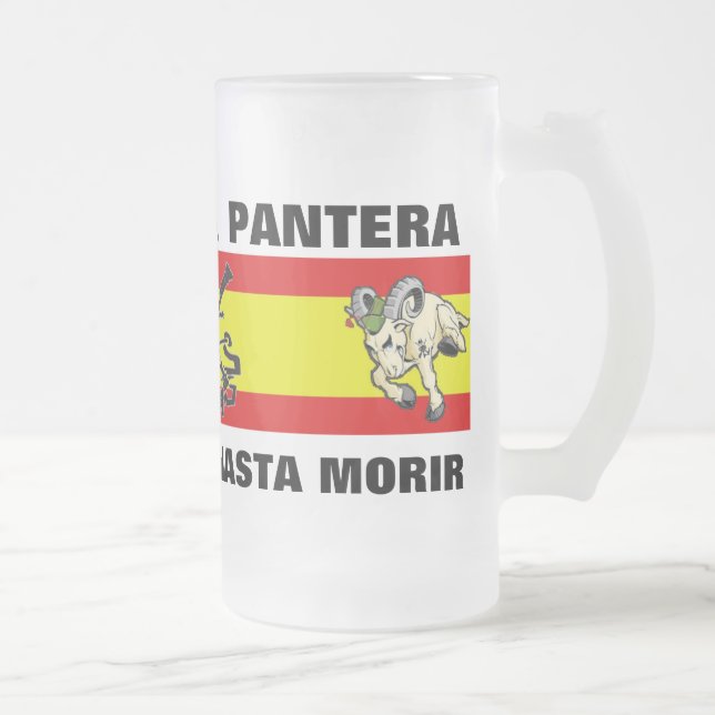 LECHE DE PANTERA FROSTED GLASS BEER MUG (Right)