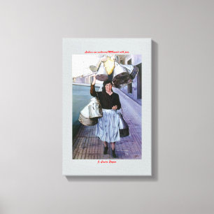 Lechera con cacharros/Milkmaid with pots Canvas Print