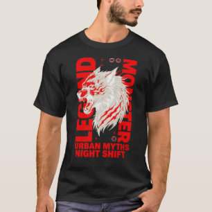 Lechon Monster Urban Myths Night Shift Wolf Graphi T-Shirt